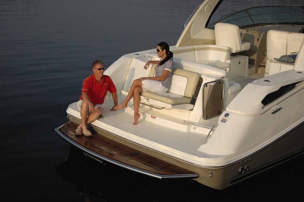 Taking it easy...this clever seat pulls down when needed, slots back into its own compartment when not required.  © .Searay ,